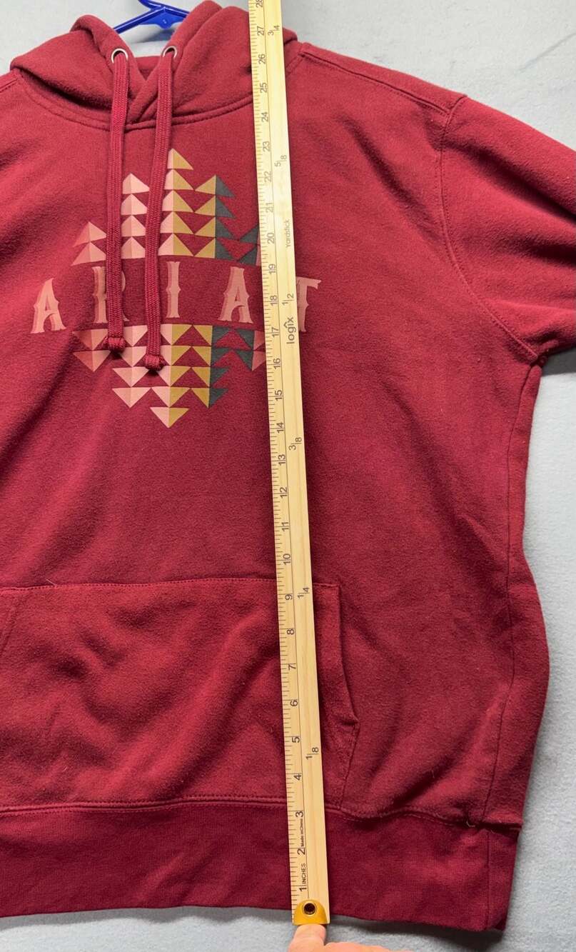 Ariat Real Beartooth Women's Hoodie Burgundy Graphic Sweatshirt - Picture 9 of 10